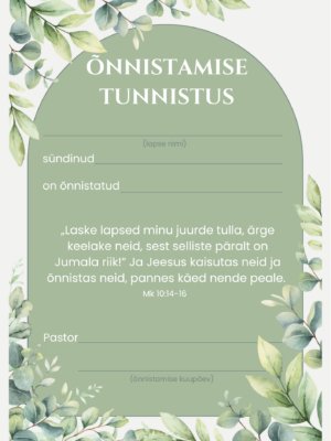 Õnnistamise tunnistus